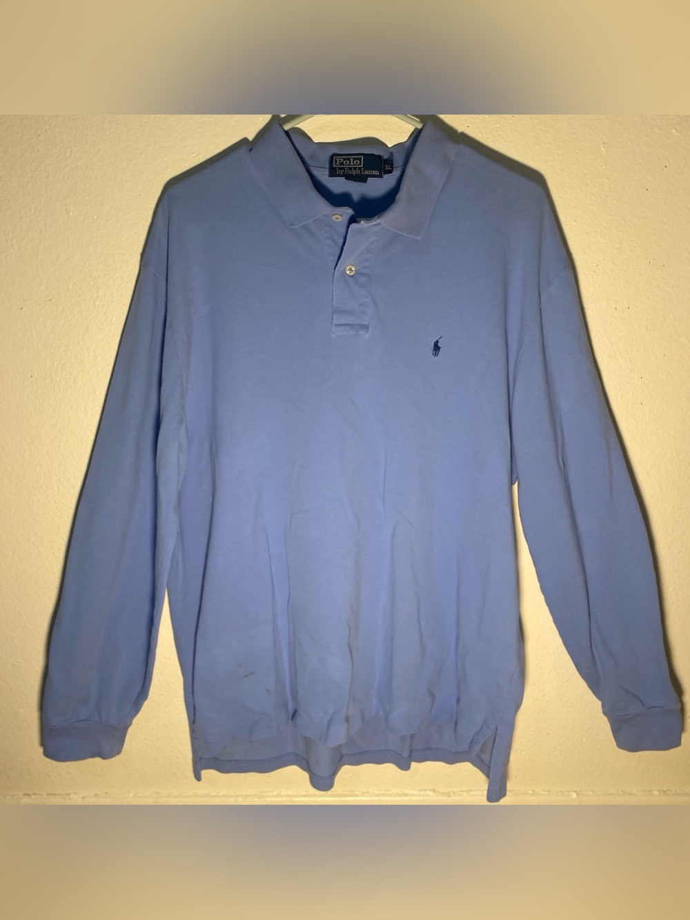 Polo Ralph Lauren Mens XL Classic Fit Polo Shirt Heather Blue Embroidered Pony
